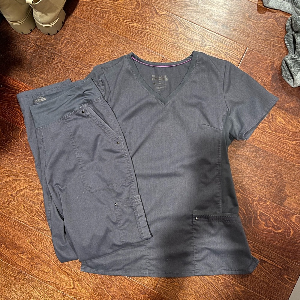 Gray scrubs